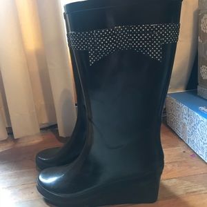Rainboots with a heel